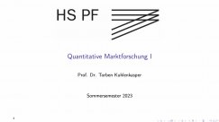 Quantitative Marktforschung I (02. Mai), Teil 2